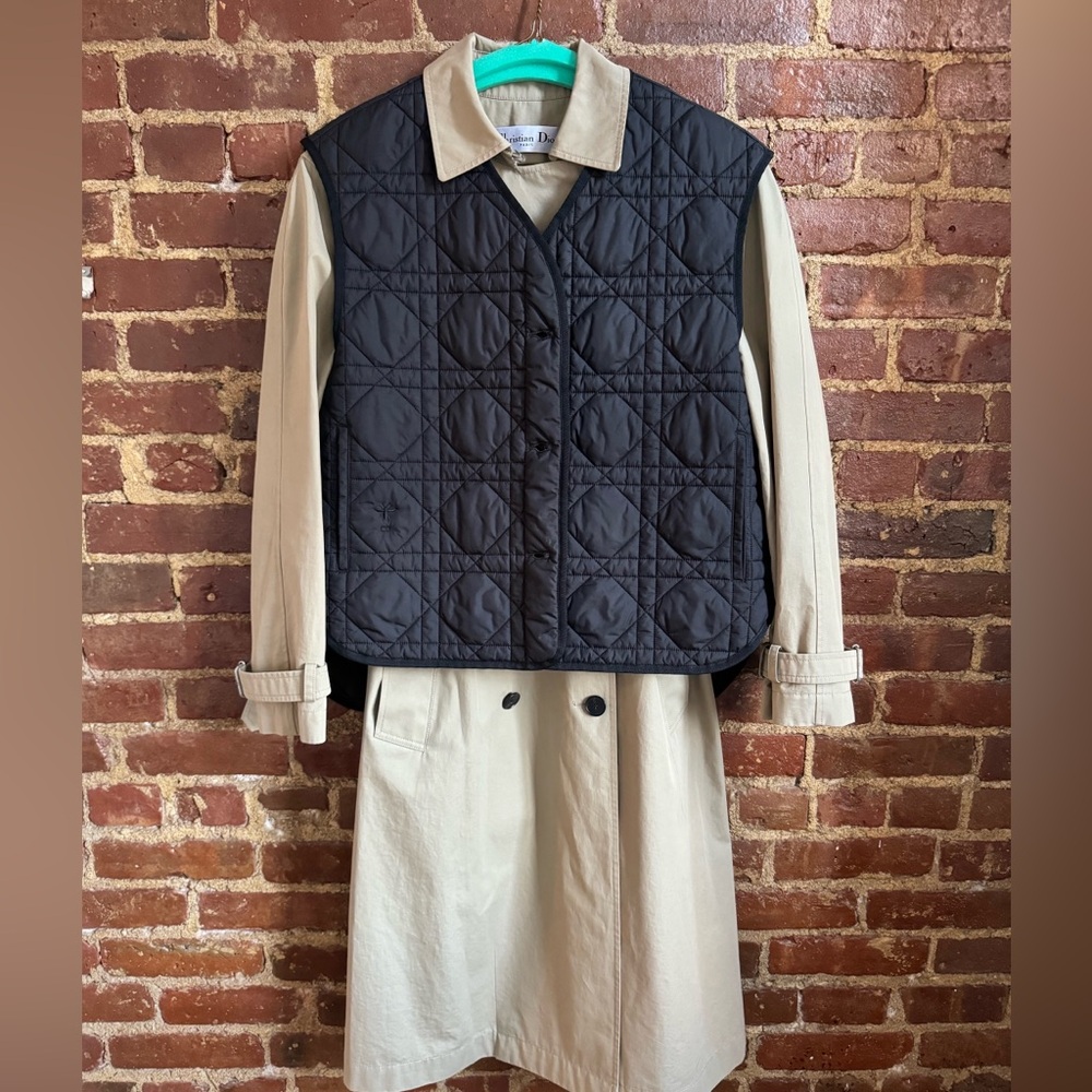 Christian Dior trench coat with removable Macrocannage Vest WITH TAGS